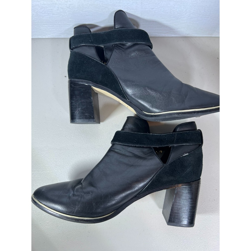 Ted Baker London Nissie Block Heel Leather Ankle Boots Sz 41 EU USA 8 Going Out - Picture 7 of 10